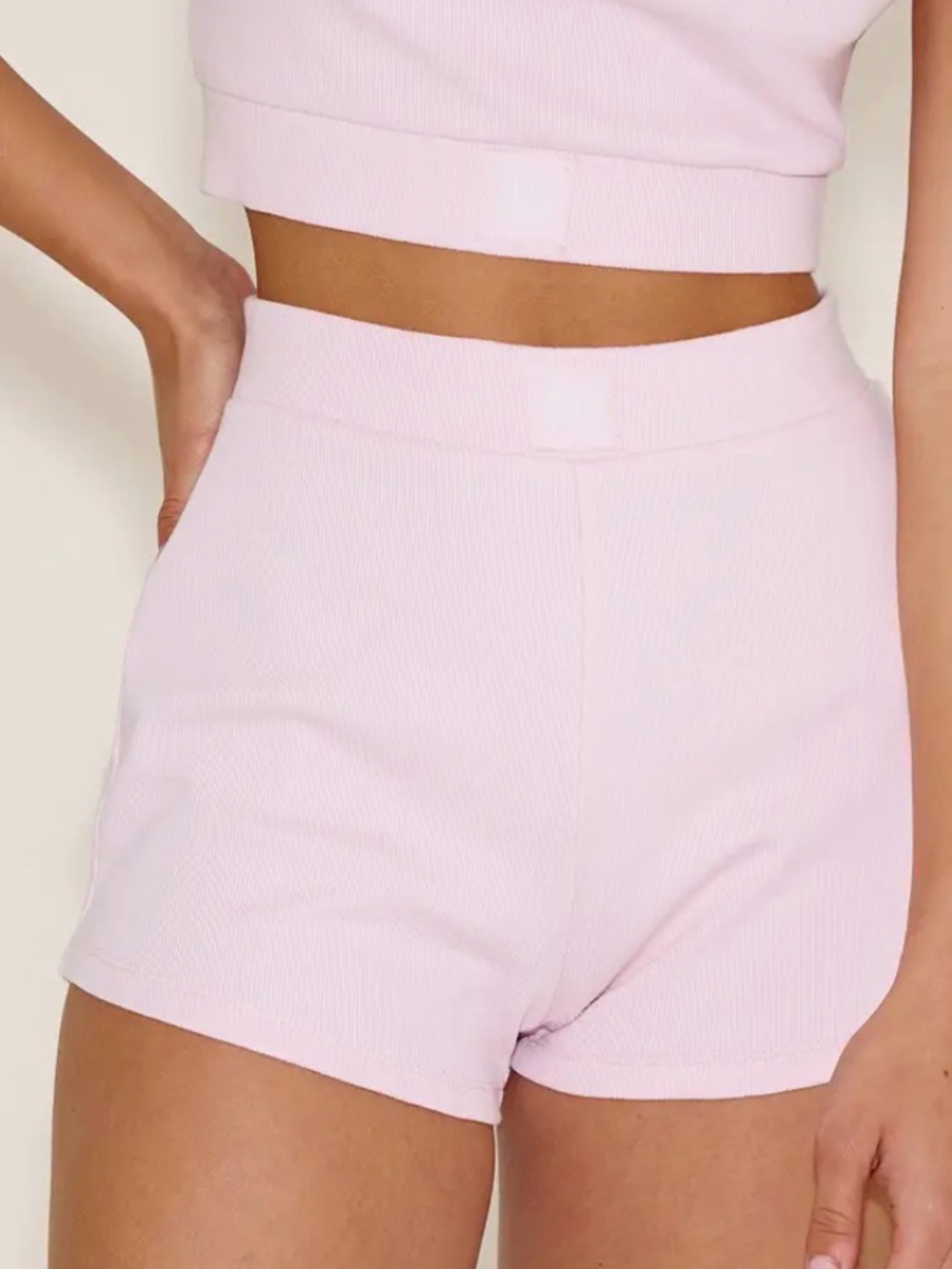 PRETTYLITTLETHING PINK SLEEP TONAL SATIN EMBLEM BOXER SHORTS